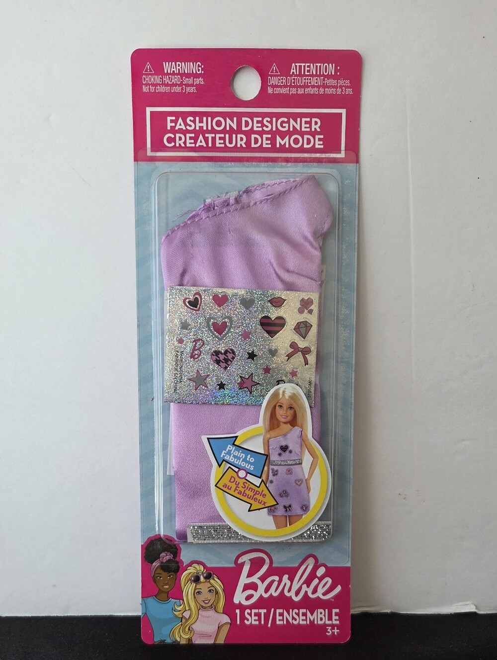 Barbie Fashion Designer Plain to Fabulous Dress & Activity Set